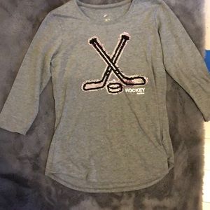 Justice girls hockey long sleeve shirt